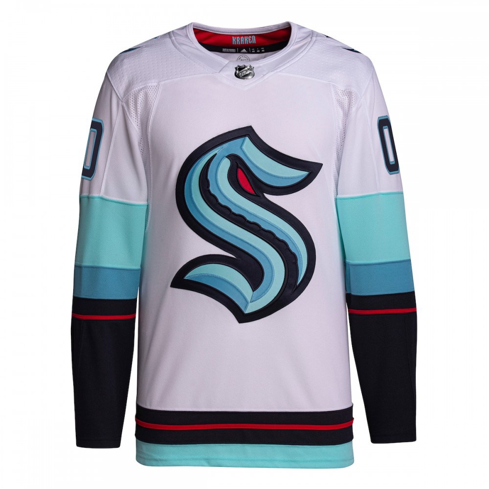 Seattle Kraken adidas Away Primegreen Authentic Custom Jersey - White-Pro Kit Vault | Brand New 26/27 Sports Jerseys